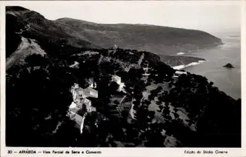 Ak Portugal, Arrabida, Teilansicht, Kloster