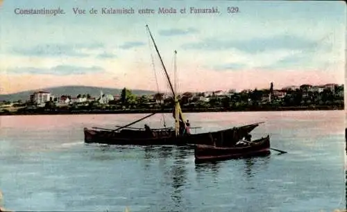 Ak Konstantinopel Istanbul Türkei, Blick auf Kalamisch zwischen Moda und Fanaraki