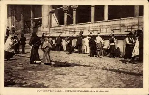 Ak Konstantinopel Istanbul Türkei, Waschbrunnen in Jeni-Djami