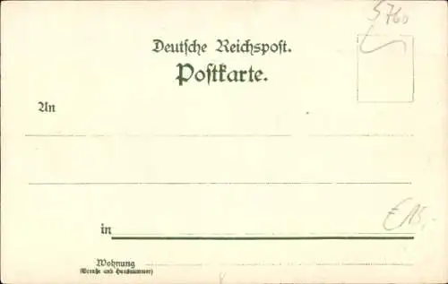 Litho Neheim Arnsberg im Sauerland, Gesamtansicht, Kriegerdenkmal, Kath. Kirche