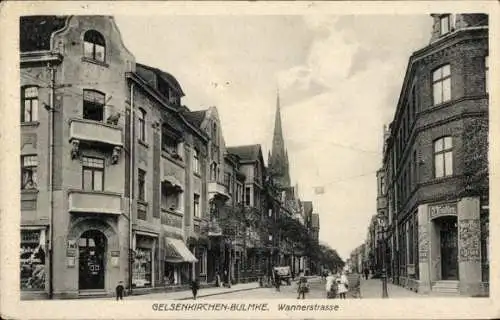 Ak Bulmke Hüllen Gelsenkirchen im Ruhrgebiet, Wannerstraße, Gasthof Josef Knüfken, Geschäfte