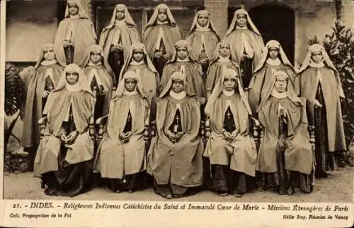 Ak Indien, Religieuses Catechistes du Saint et Immacule Coeur de Marie, Missions Etrangeres de Paris