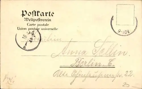 Litho Toruń Thorn Westpreußen, Rathaus, Artushof, Eisenbahnbrücke