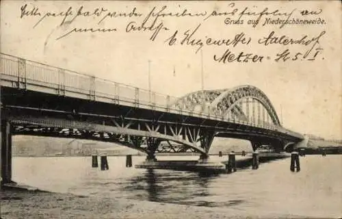 Ak Berlin Treptow Niederschöneweide, Brücke