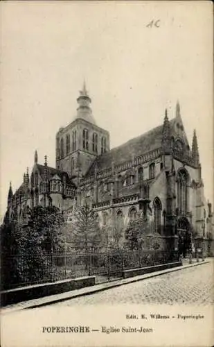 Ak Poperinghe Poperinge Westflandern, Saint-Jean-Kirche