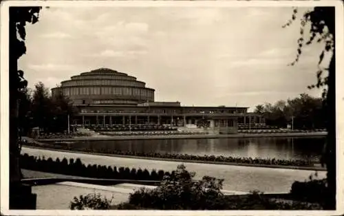 Ak Wrocław Breslau Schlesien, Blick auf die Jahrhunderthalle