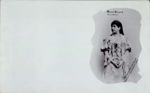 Ak Opernsängerin Marie Renard, Porträt