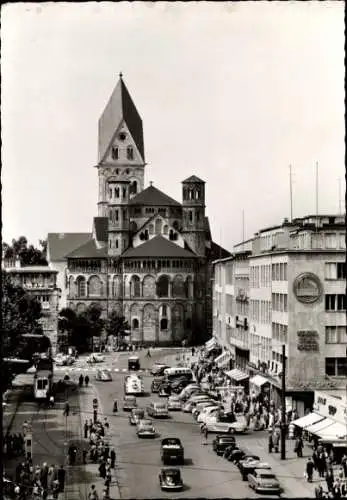 Ak Köln am Rhein, Neumarkt, St. Aposteln, Straßenbahn