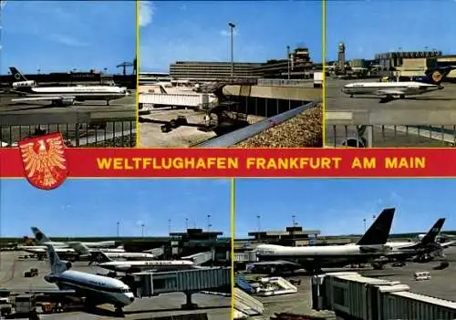 Ak Frankfurt am Main, Flughafen, Passagierflugzeuge, Lufthansa