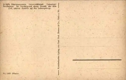 Künstler Ak Burger, W., Bonn am Rhein, Teilansicht