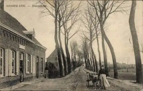 Ak Moorslede Westflandern, Statiestraat, Hundewagen