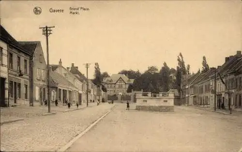 Ak Gavere Ostflandern, Grand Place, Markt