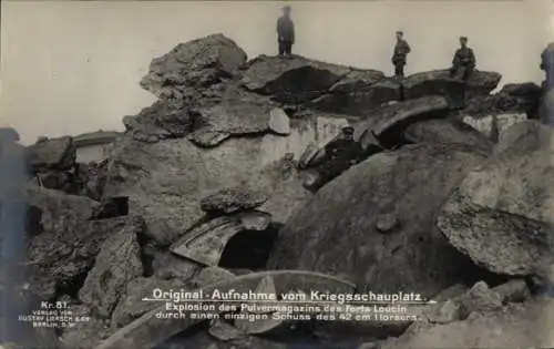 Ak Kriegsschauplatz, Explodiertes Pulvermagazin, Fort Loucin