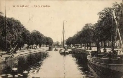 Ak Leeuwarden Friesland Niederlande, Willemskade