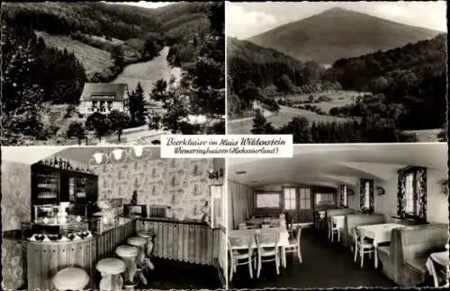 Ak Wiemeringhausen Olsberg im Sauerland, Hotel-Restaurant Haus Wildenstein, Bierklause