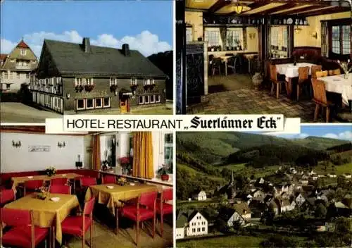 Ak Lennestadt im Sauerland, Hotel-Restaurant Suerlänner Eck, Innenansicht