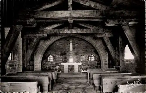 Ak Le Col de l'Iseran Savoie, Interieur de la Chapelle Notre-Dame de Toute Prudence