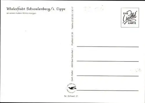 Ak Schwalenberg in Lippe, Teilansicht, Winter