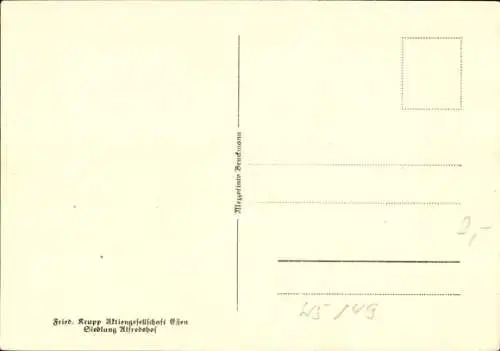 Ak Essen, Friedrich Krupp, Siedlung Alfredshof