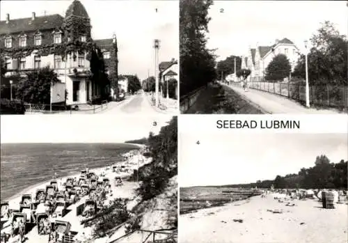 Ak Ostseebad Lubmin Vorpommern, Karl-Marx-Straße, Philipp-Müller-Heim, Strand