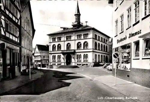 Ak Lich in Hessen, Rathaus, Geschäft Ferdinand Zimmer