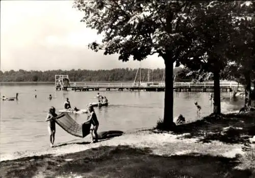 Ak Lindow in der Mark, Freibad