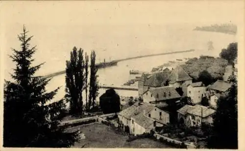 Ak Thonon les Bains Haute Savoie, vue sur les Rives et le Port