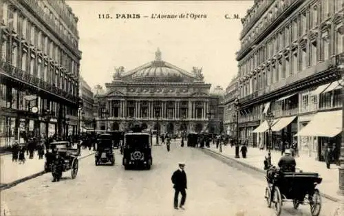 Ak Paris IX, Avenue de l’Opéra