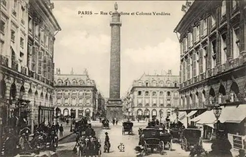 Ak Paris I, rue Castiglione, Colonne Vendome