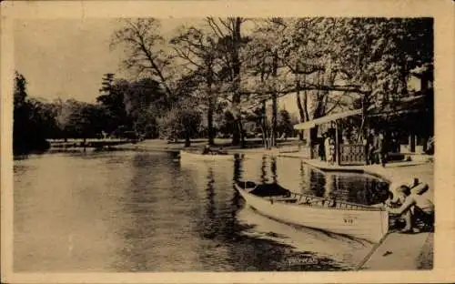 Ak Paris 16. Jahrhundert, Bois de Boulogne, Seeufer