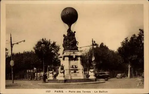 Ak Paris 17. Jahrhundert, Porte des Ternes, Ballon