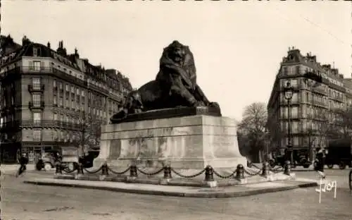 Ak-Observatorium Paris XIV, Place Denfert-Rochereau, Lion de Belfort