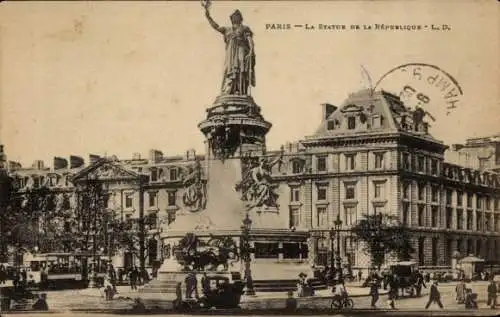 Ak Paris III, Die Statue der Republik