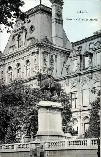 Ak Paris II, Statue von Etienne Marcel