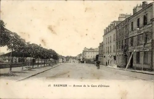 Ak Saumur Maine et Loire, Avenue de la Gare d'Orleans