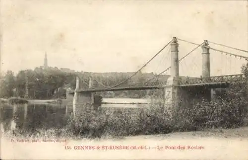 Ak Gennes Maine et Loire, St-Eusebe, Pont des Rosiers