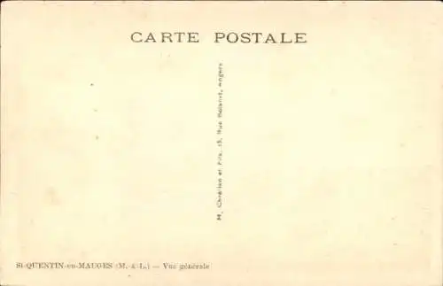 Ak Saint Quentin en Mauges Maine et Loire, vue generale