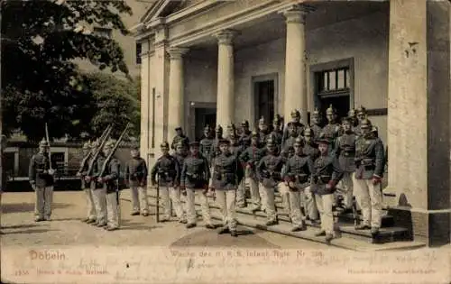 Ak Döbeln in Sachsen, Wache des 11. K.-S. Infanterie Regiments Nr. 139