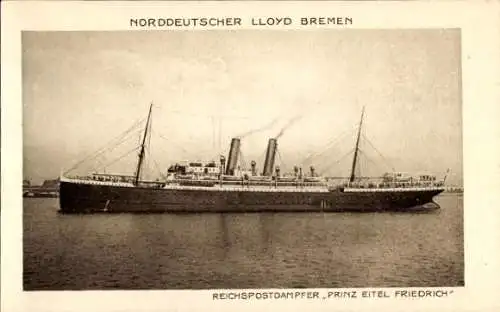 Ak Reichspostdampfer Prinz Eitel Friedrich, Norddeutscher Lloyd Bremen