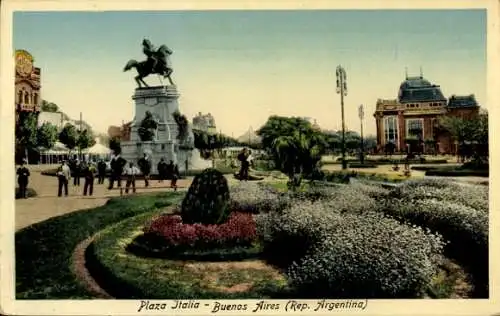 Ak Buenos Aires Argentinien, Plaza Italia