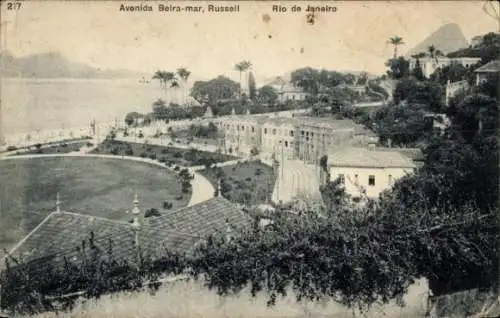 Ak Rio de Janeiro Brasilien, Avenide Beira-mar, Russell