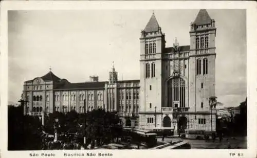 Ak São Paulo Brasilien, Basilica Sao Bento