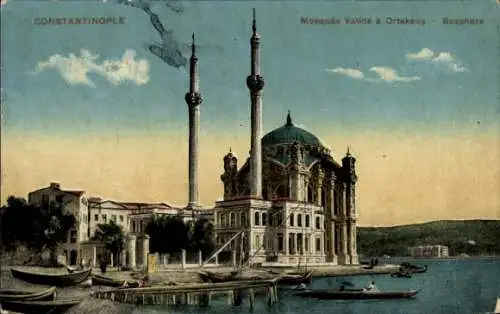 Ak Istanbul Konstantinopel Türkei, Mosquée Validé à Ortakeuy, Bosphore