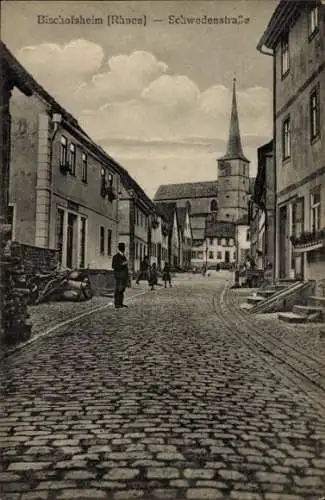 Ak Bischofsheim vor der Rhön Unterfranken, Schwedenstraße