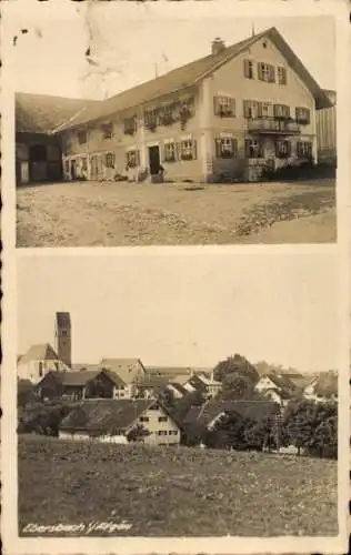 Ak Ebersbach Obergünzburg im Allgäu, Teilansicht, Gasthof