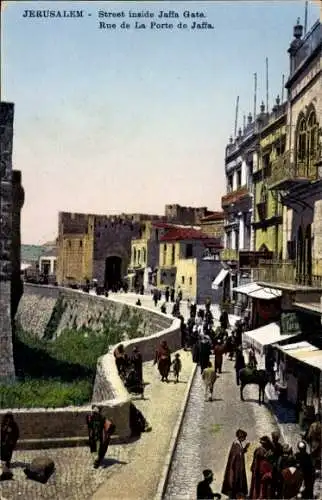 Ak Jerusalem Israel, Street inside Jaffa Gate