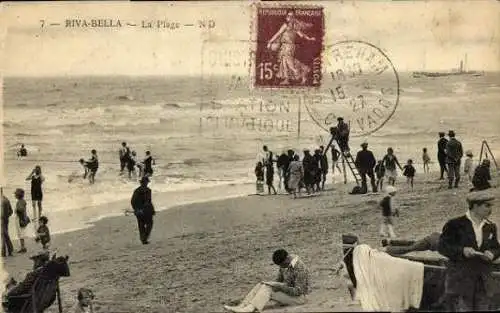 Set von 50 Ak  Riva Bella Menschen am Strand