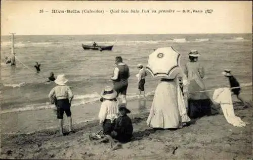 Set von 50 Ak  Riva Bella Menschen am Strand