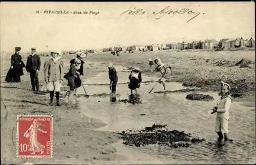 Set von 50 Ak  Riva Bella Menschen am Strand