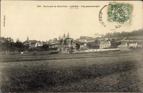 Set von 15 Ak Epone Yvelines,Épône - Église,Épône - Château etc.